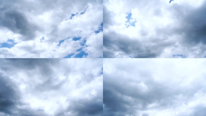 多云转阴云延时天气变化多云转乌云气象变化
