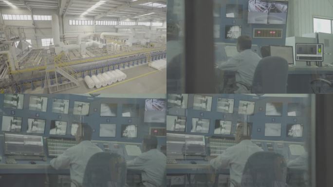14玻璃生产操控室 玻璃工厂 4K