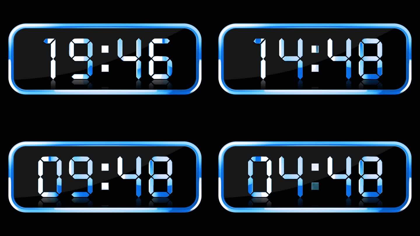 蓝色液晶数字计时器视频25分钟快速