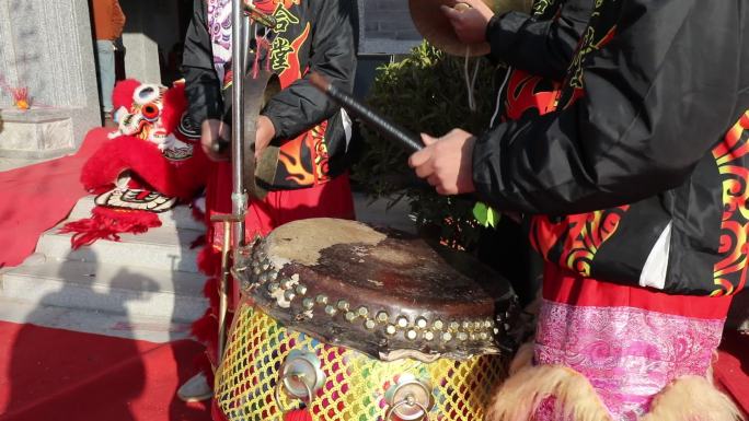 舞狮子 庆典活动 祠堂 烟花 非遗文化