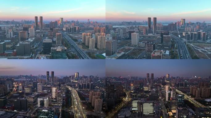 杭州滨江区企业公司夜景延时视频4K