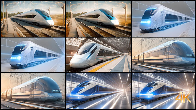 超级高速铁路 未来科技感运输 超级高铁