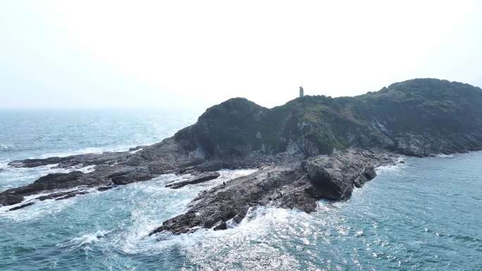 惠州盐洲岛彩石滩 海岛全景