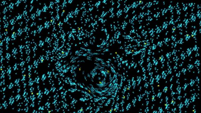 粒子 海浪 螺旋 旋转 发光 科技