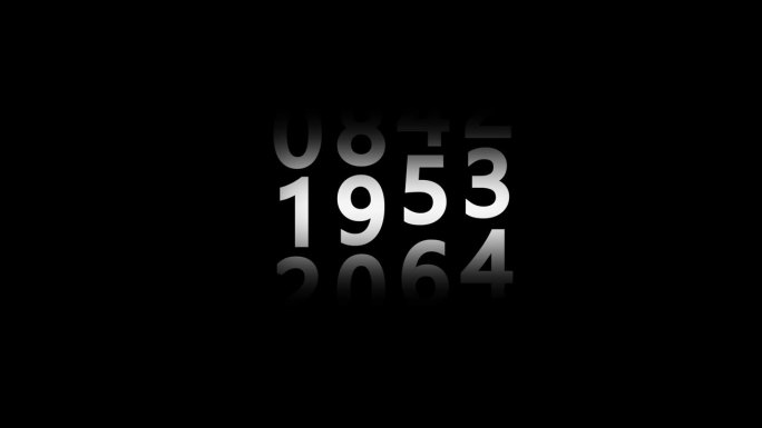 年数从1900年到2024年新年。年数计数器刻度二十四。时间流逝