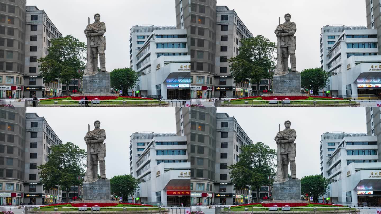 4K广州解放纪念雕塑延时