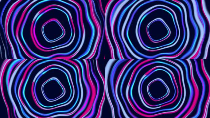 霓虹波抽象科幻门户动画。网络未来技术波浪运动图形。