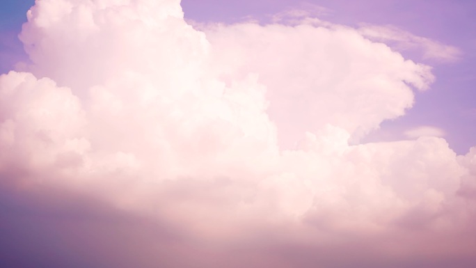 粉色浪漫云朵延时天空彩色云朵唯美梦幻晚霞
