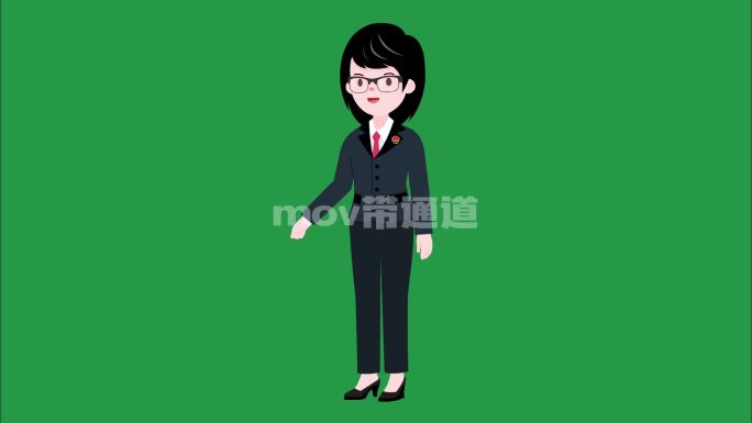 女检察官短发制服检徽卡通MG30种带通道