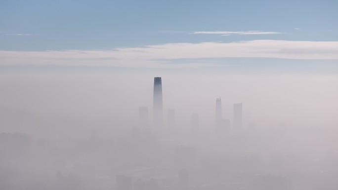 东莞风景-水墨东莞2-国贸一带海市蜃楼。