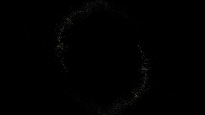 抽象的未来主义魔法圈隧道环能量粒子效果动画与黑色背景。