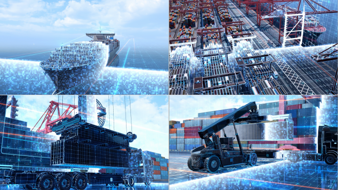 港口集装箱码头货运集散中心虚拟现实转换