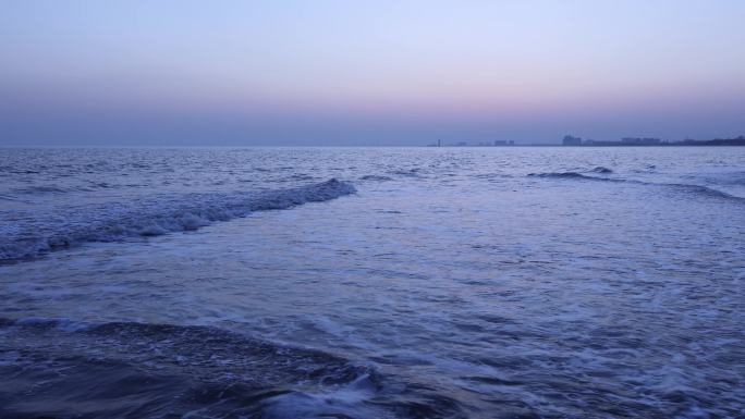 4K唯美日落时的海浪
