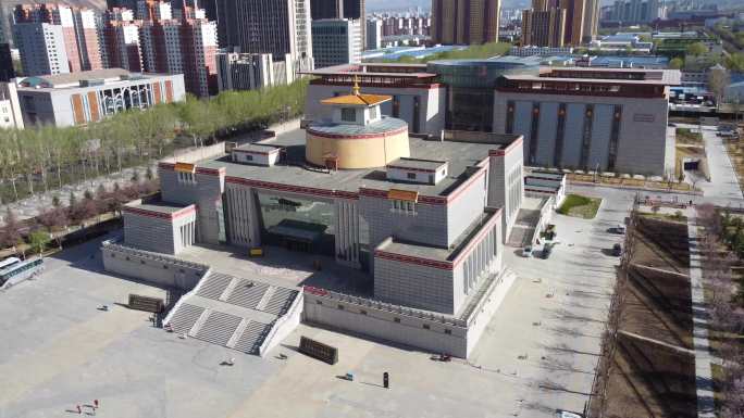 青海西宁经济开发区西藏大厦航拍