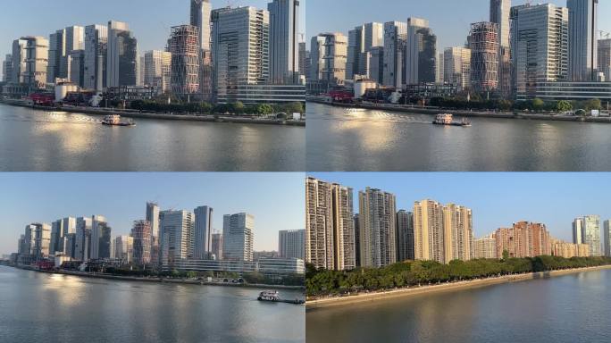 广州 珠江 珠江大桥 轮船 经济发展