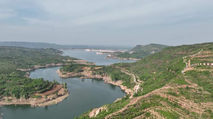 航拍 山水 风景 小浪底