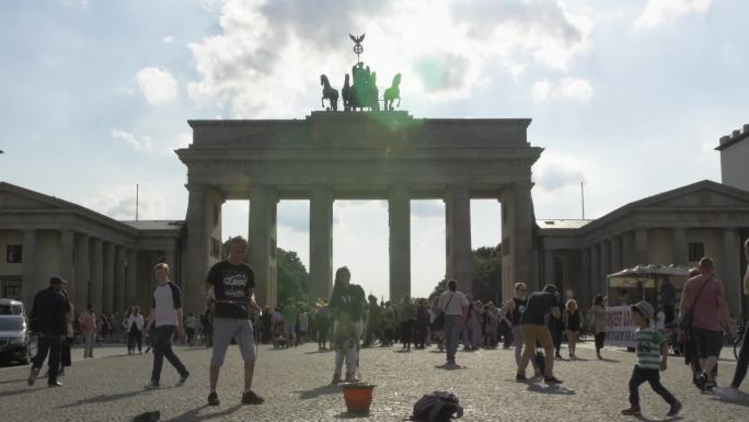 柏林巴黎广场 勃莱登堡门 胜利纪念柱