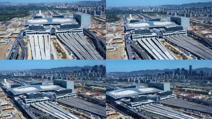 4K杭州西站航拍