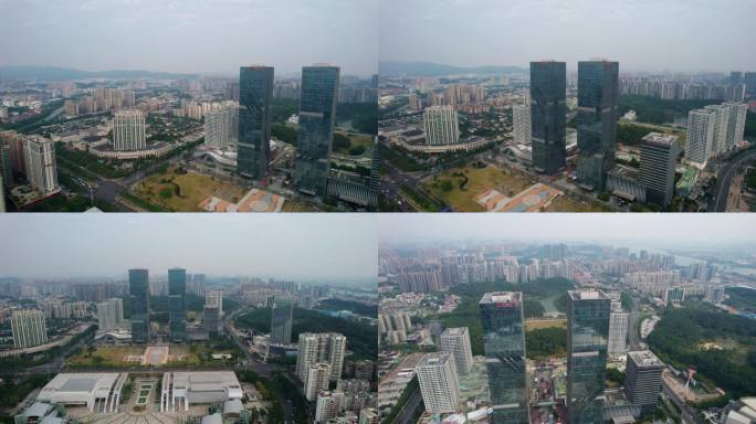 航拍江门市中心