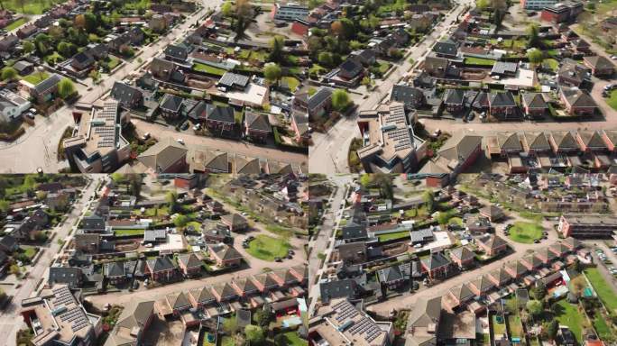 荷兰小镇kaatsheeuvel的鸟瞰图，街道和建筑物