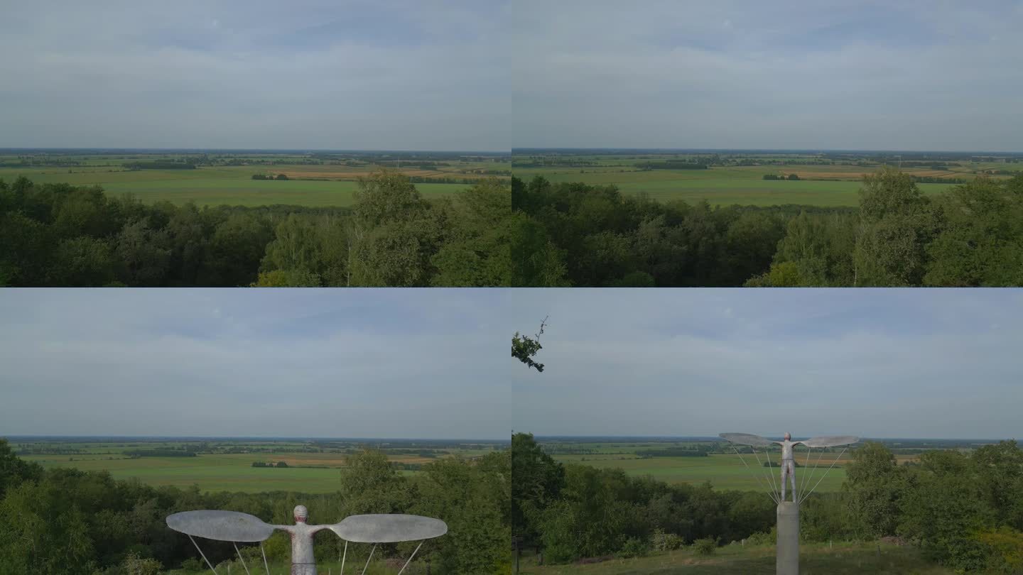 利连塔尔纪念碑飞山夏天德国。伟大的空中俯视图飞行飞行反向无人机
4k电影胶片