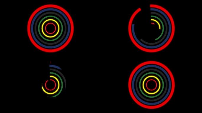 螺旋椭圆几何平滑圆运动图形六月的颜色。
