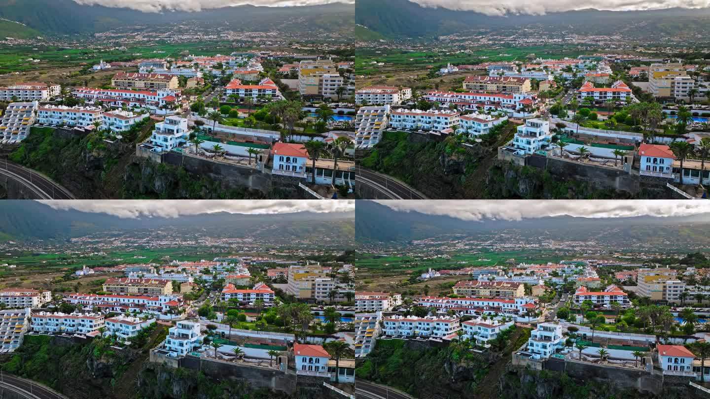 西班牙特内里费岛5星级酒店Best Semiramis鸟瞰图。