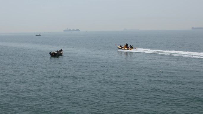 大海 快艇 游船 海面 飞越