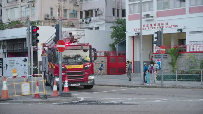 香港消防车出动画面8k