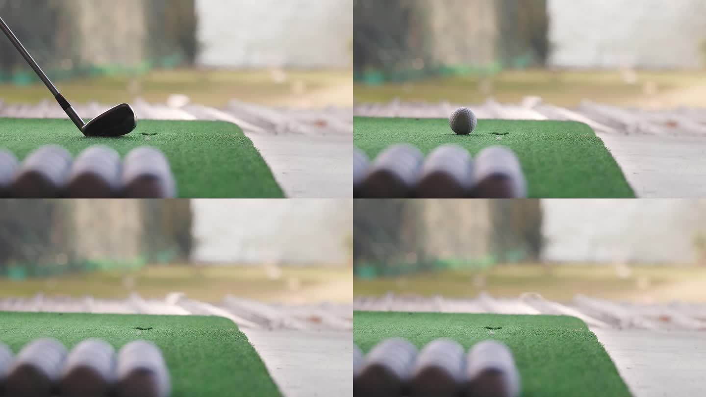 高尔夫球手击球的特写镜头