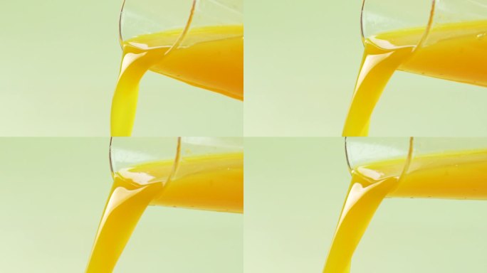 流动的果汁橙汁