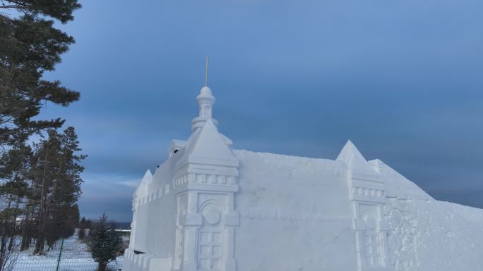 大兴安岭精美雪雕《城堡》