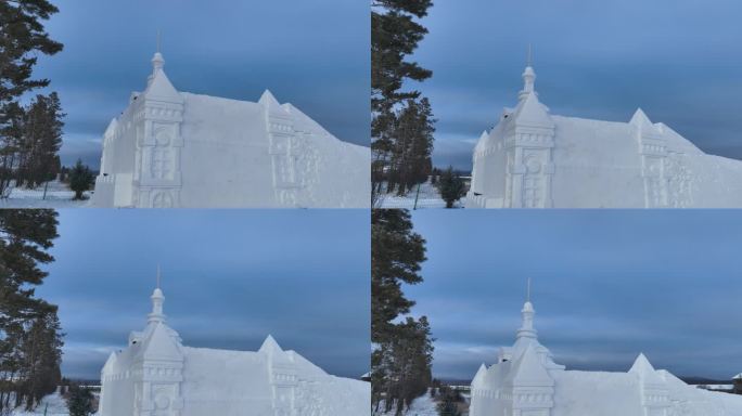 大兴安岭精美雪雕《城堡》