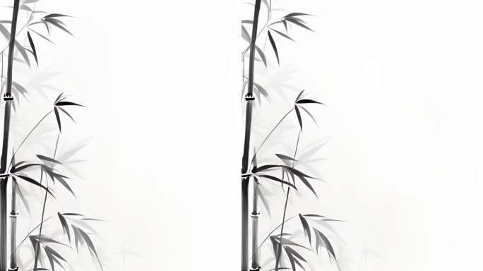中国风水墨竹子动画（竖屏）