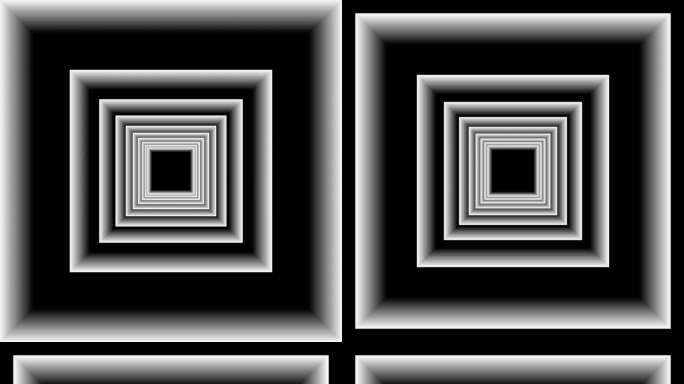 【原创】抽象艺术黑白隧道扩散效果