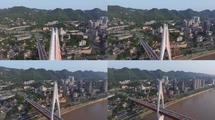 重庆城市桥梁航拍视频