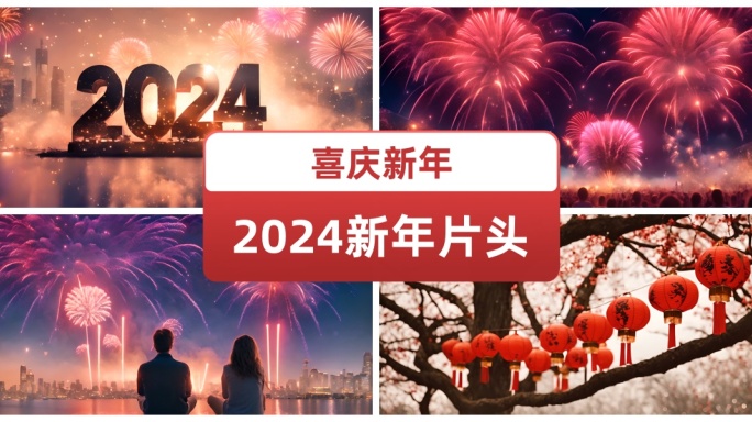 2024新年片头 中国年 喜庆 春节快乐