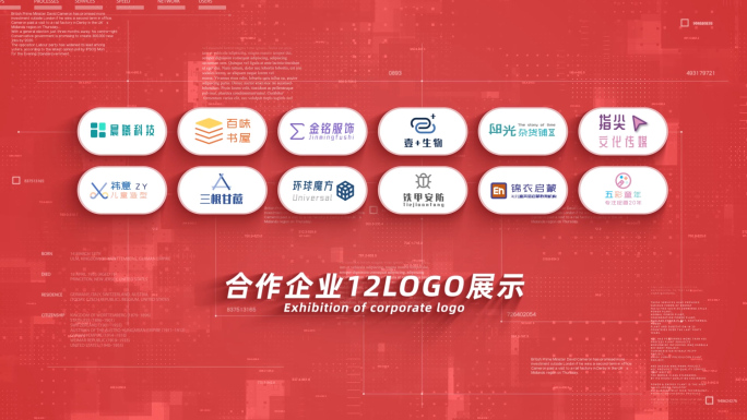 （12）红色合作企业logo群展示