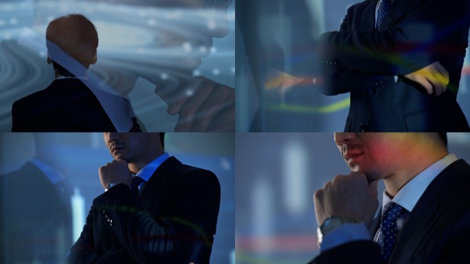 商务人士思考意境 成功人士