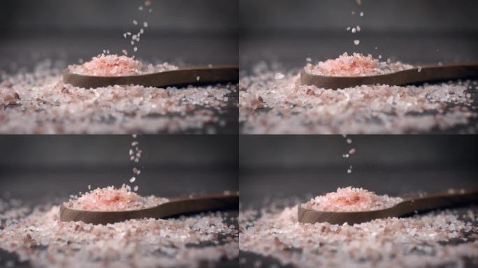 喜马拉雅粉盐，超级慢动作。