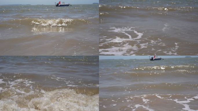 厦门一国两制沙滩7月份的海边海浪