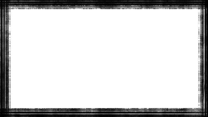 心疼的grunge帧动画，在白色背景上画黑色定格边框