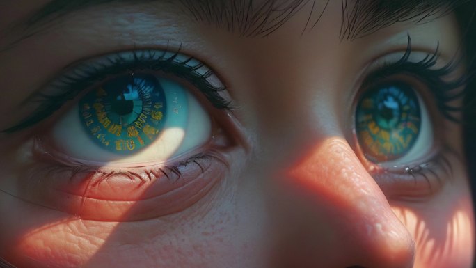 AI演绎人的眼睛慢慢衰老