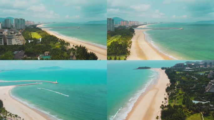 海南三亚旅游航拍合集4K
