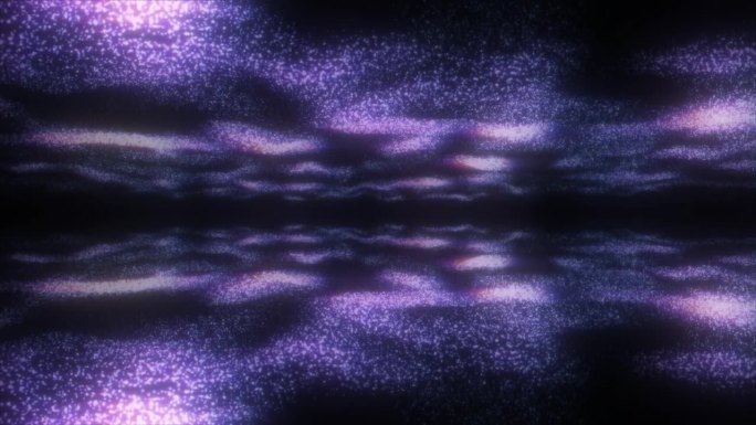 抽象紫色发光波从粒子能量神奇的黑暗背景