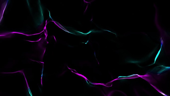 涌动的能量波RGB光。元素动画在黑色背景上无缝循环。
