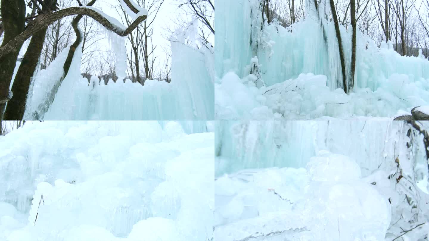 美丽的冬季冰瀑景观