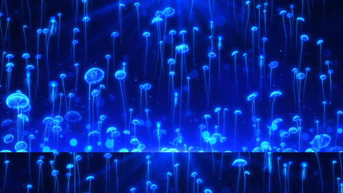 梦幻蓝色水母粒子
