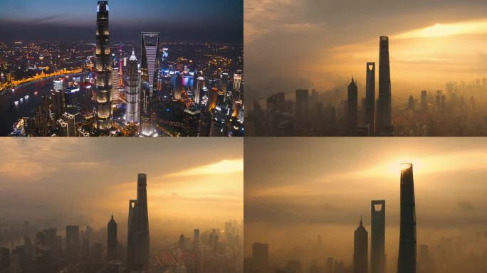 2024年上海地标航拍视频合集