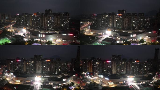 莆田市正荣财富中心购物广场商圈夜景航拍